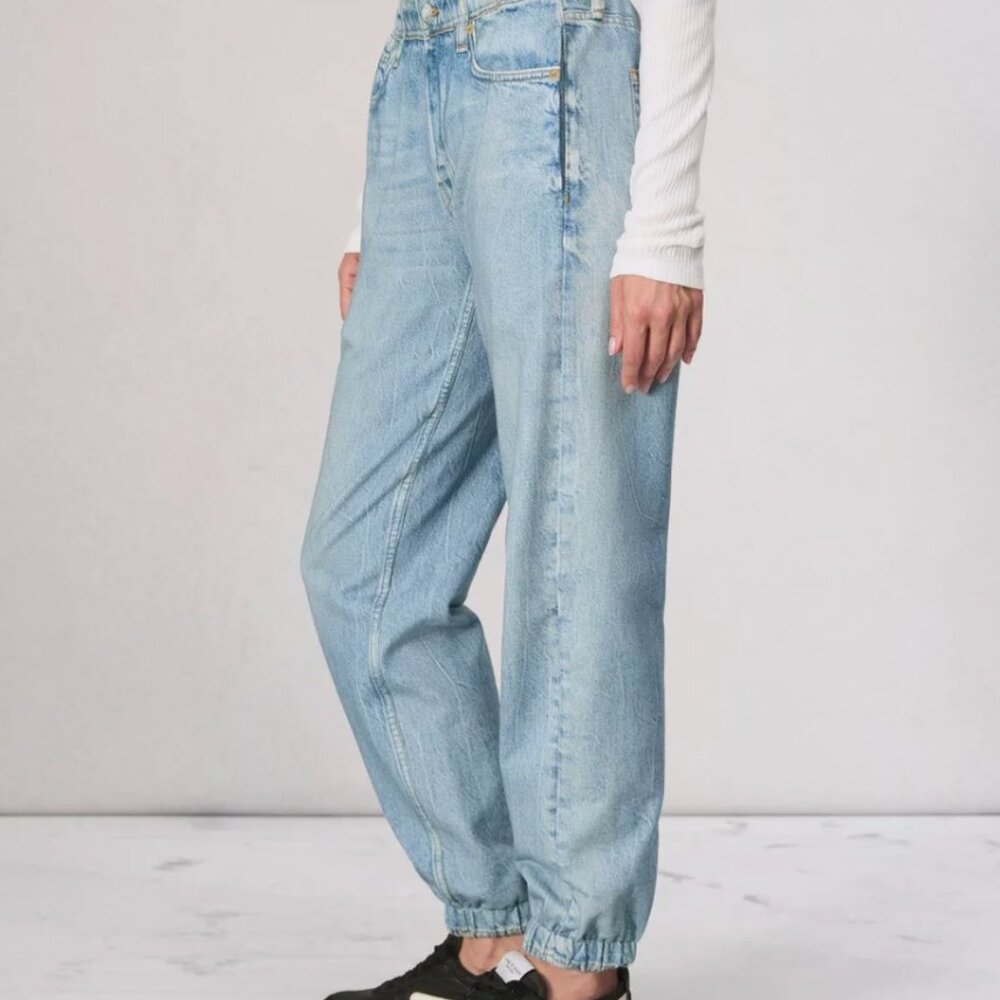 rag & bone Miramar Jogger Jeans Terry Sweatpant in Kacy Blue NWT - Picture 6 of 6